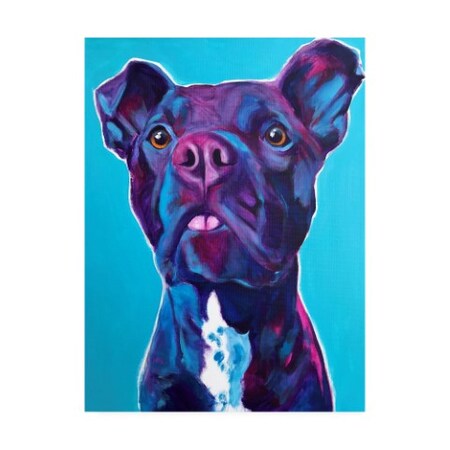 Trademark Fine Art DawgArt 'Pit Bull Neko' Canvas Art, 14x19 ALI47096-C1419GG